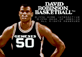 David Robinson Basketball (Japan) Title Screen